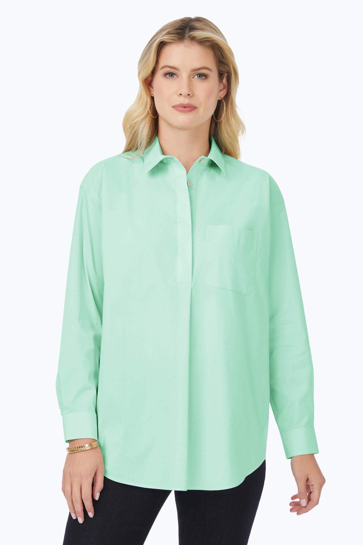 Lacey Stretch Non-Iron Pullover Tunic