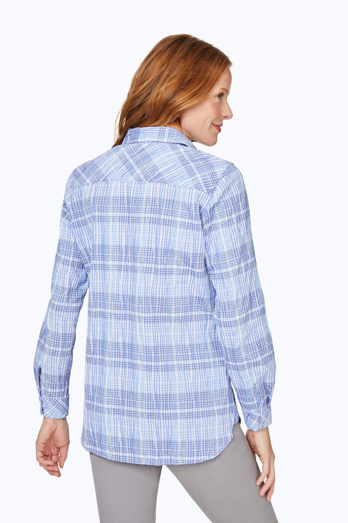 Germaine Purely Plaid Crinkle Tunic