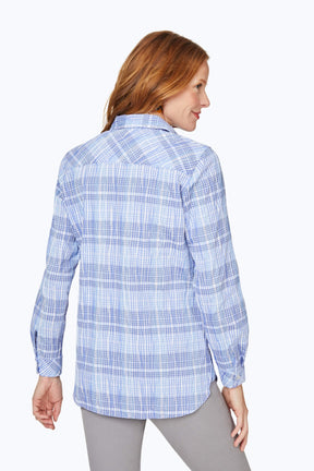 Germaine Purely Plaid Crinkle Tunic