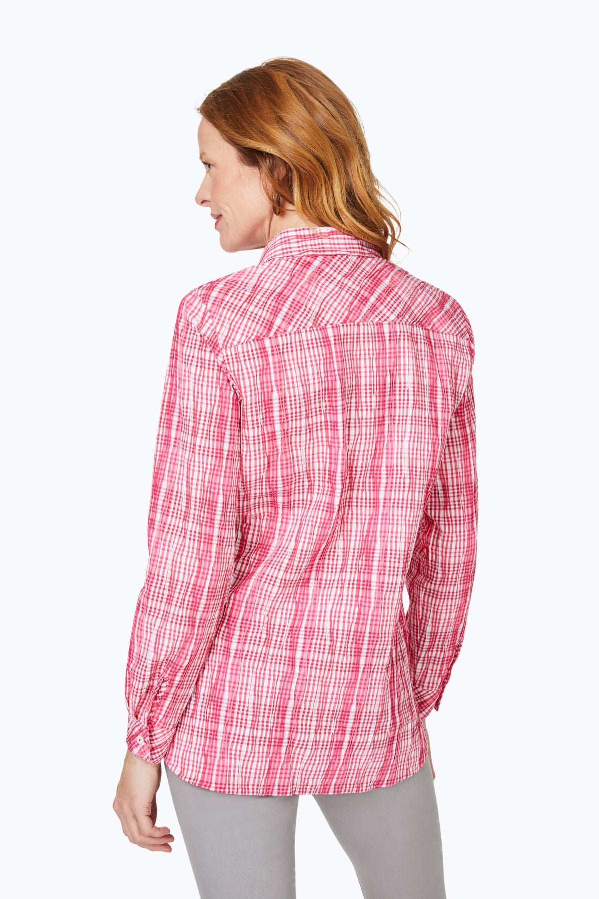 Germaine Purely Plaid Crinkle Tunic