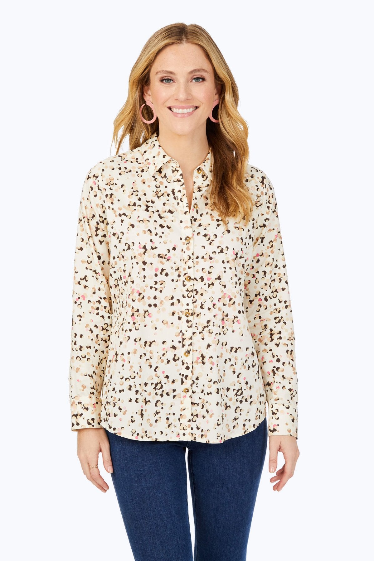 Davis Non-Iron Layered Dot Shirt