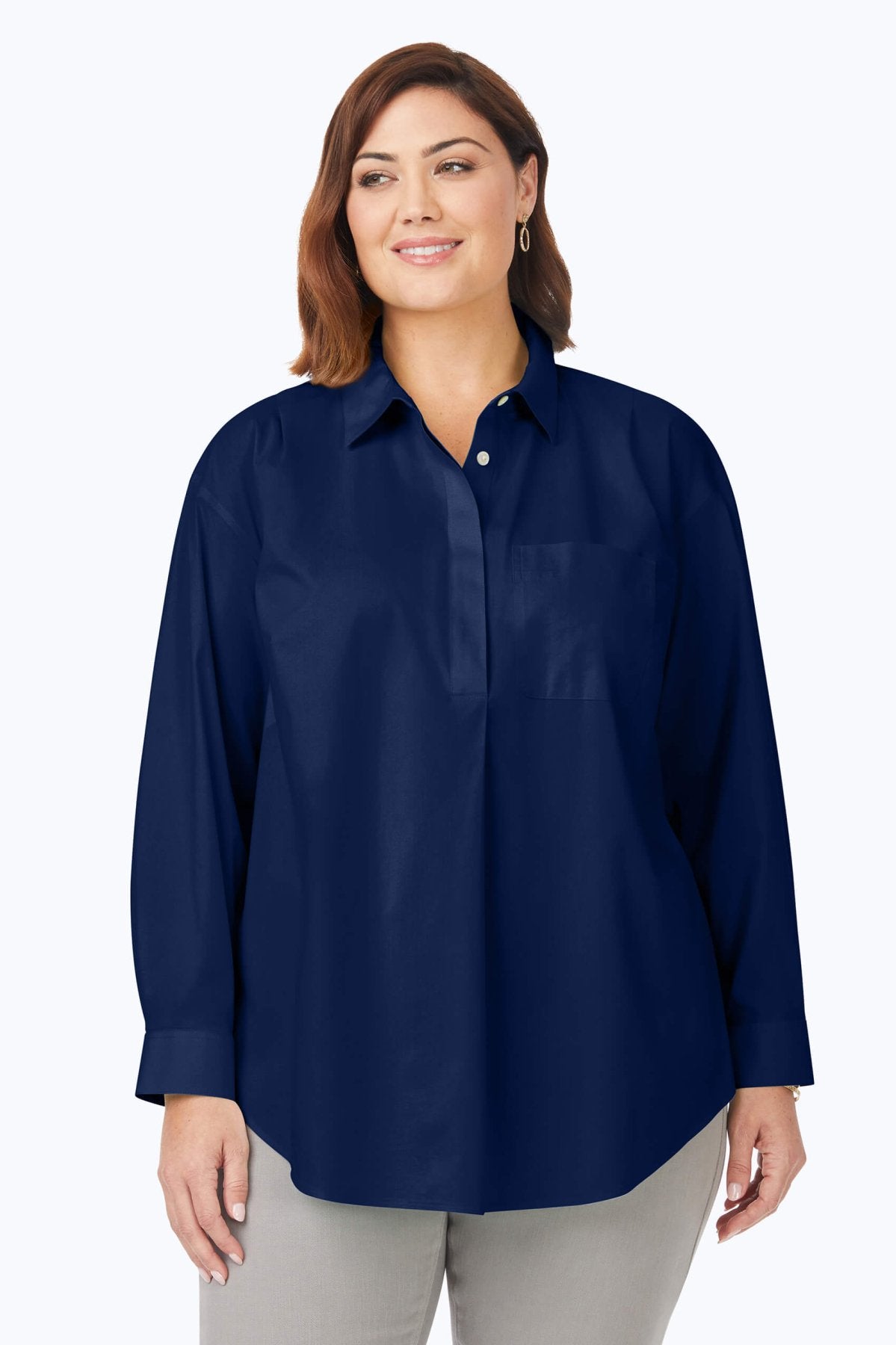 Lacey Plus Stretch Non-Iron Pullover Tunic