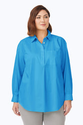 Lacey Plus Stretch Non-Iron Pullover Tunic #color_blue breeze