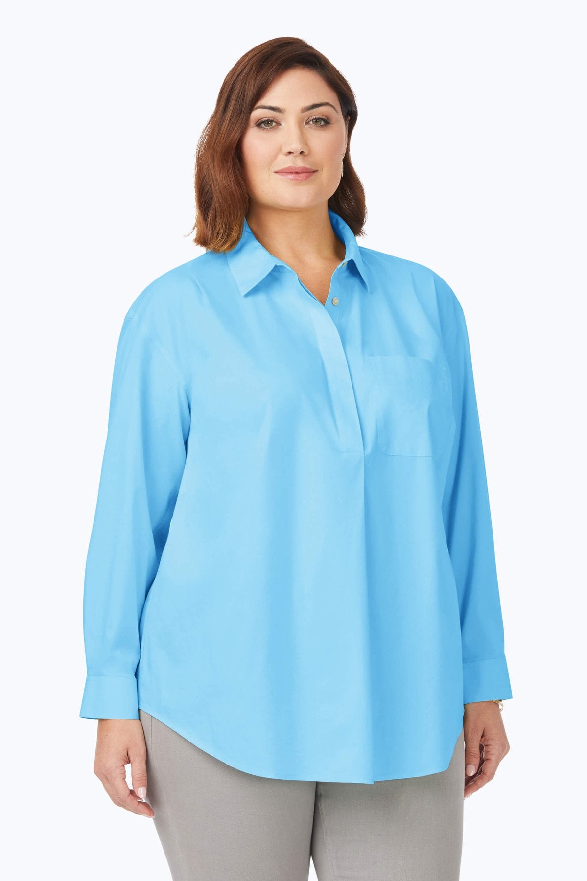 Lacey Plus Stretch Non-Iron Pullover Tunic