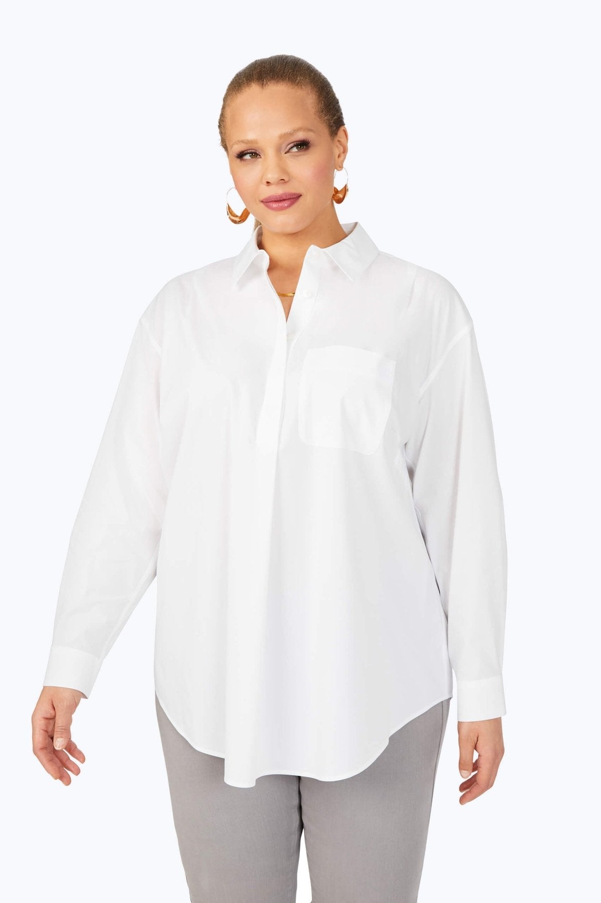 Lacey Plus Stretch Non-Iron Pullover Tunic