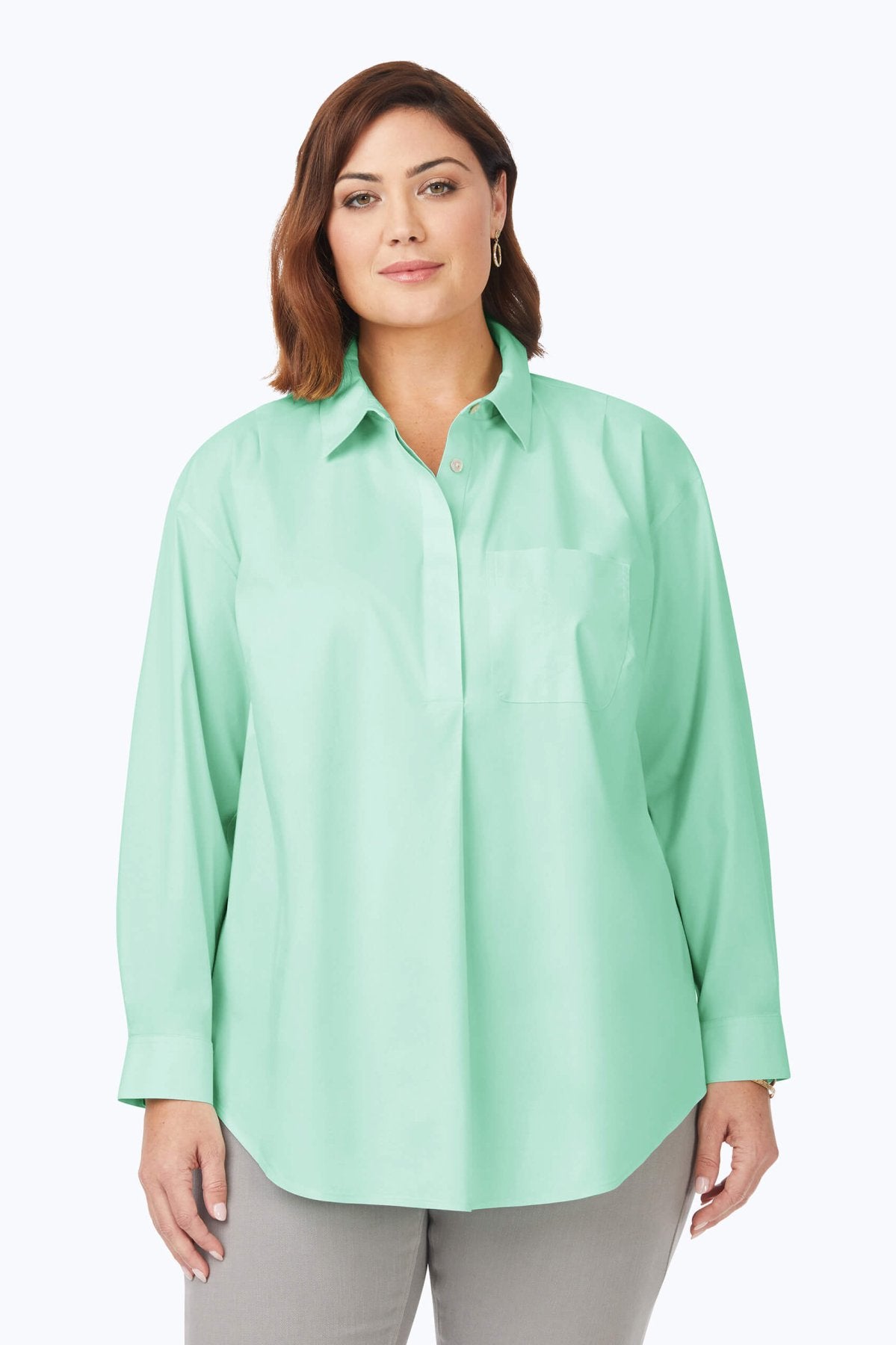 Lacey Plus Stretch Non-Iron Pullover Tunic