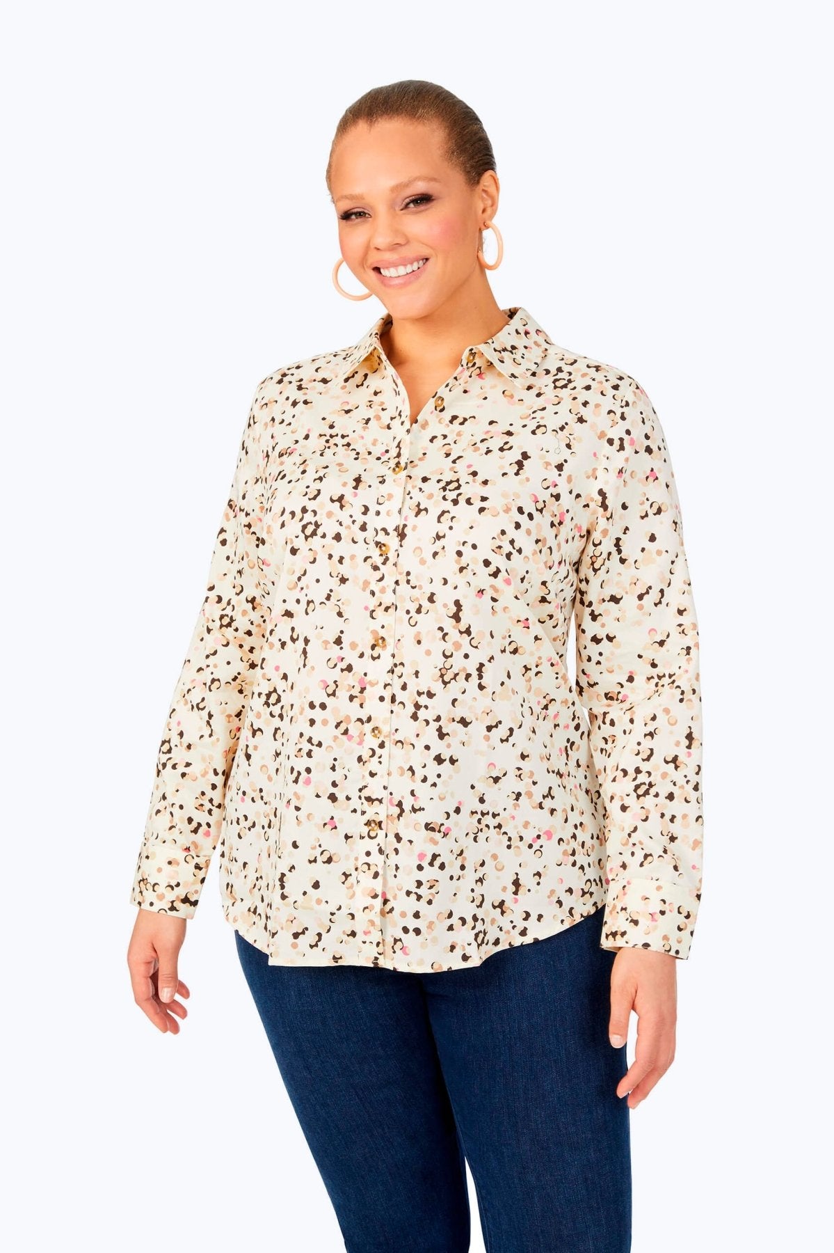 Davis Plus Non-Iron Layered Dot Shirt