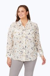 Davis Plus Brushstrokes Shirt #color_ivory multi brushstrokes