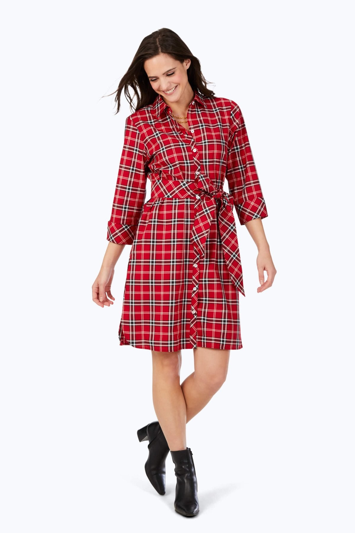 Holiday Plaid Non-Iron Dress