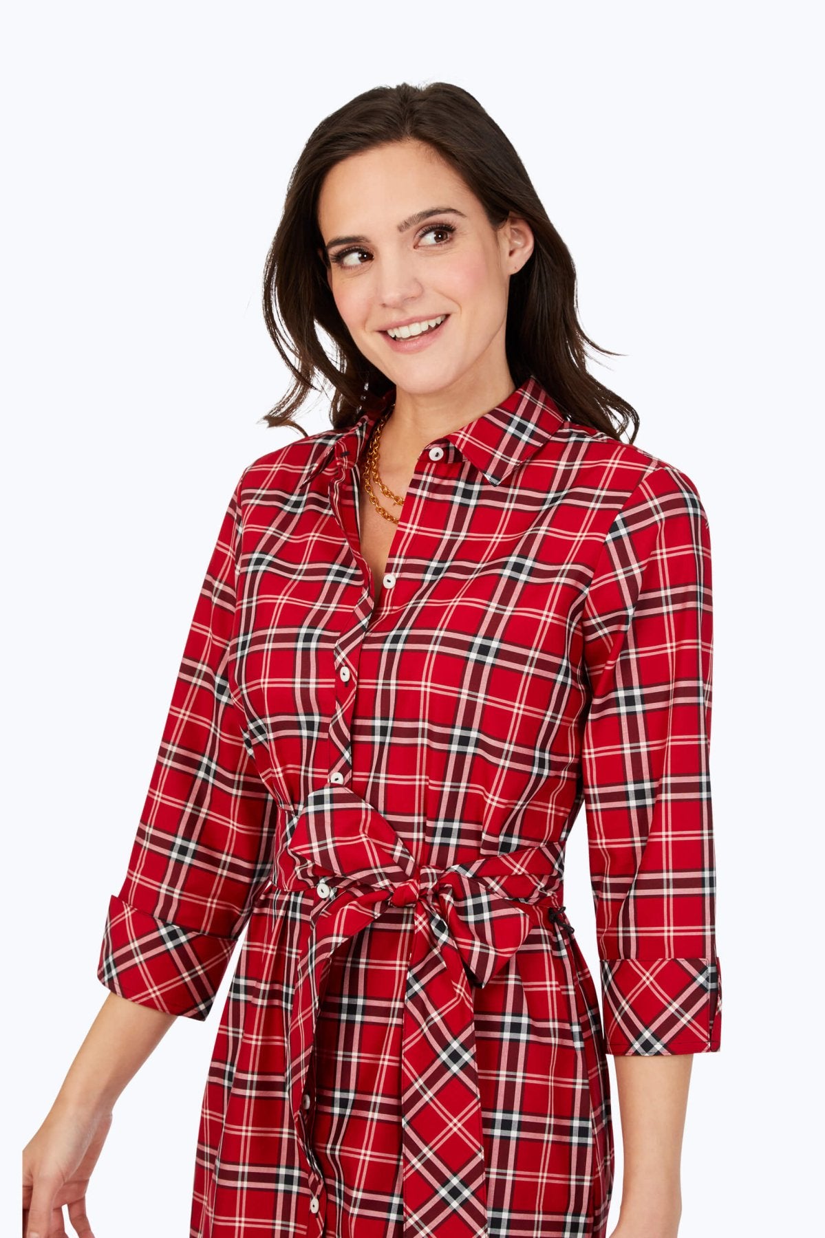 Holiday Plaid Non-Iron Dress