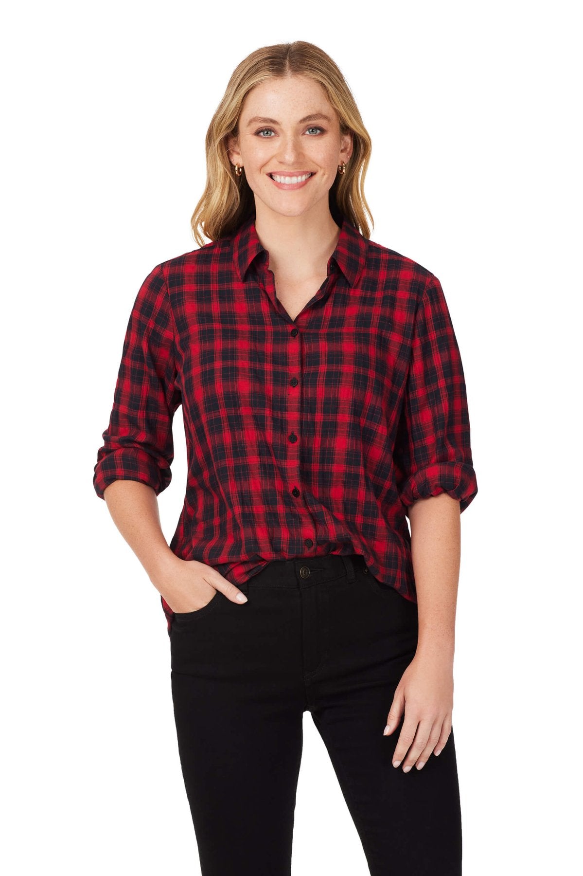 Rhea Brushed Scotch Plaid Shirt