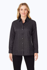 Journey Non-Iron Crystal Jacquard Shirt #color_black