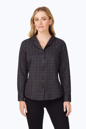 Monica Non-Iron Geo Jacquard Shirt