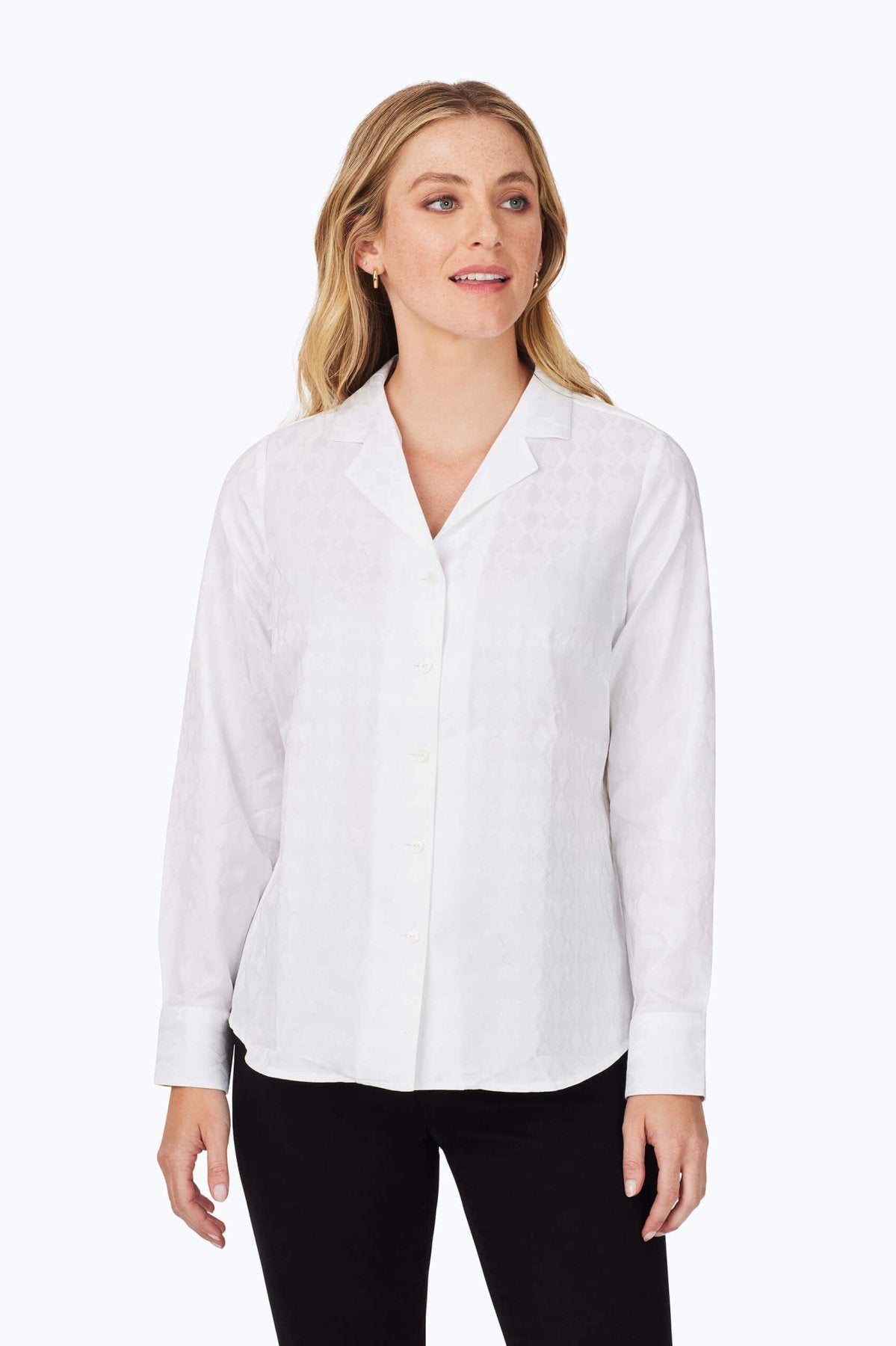 Monica Geo Jacquard Long Sleeve Shirt