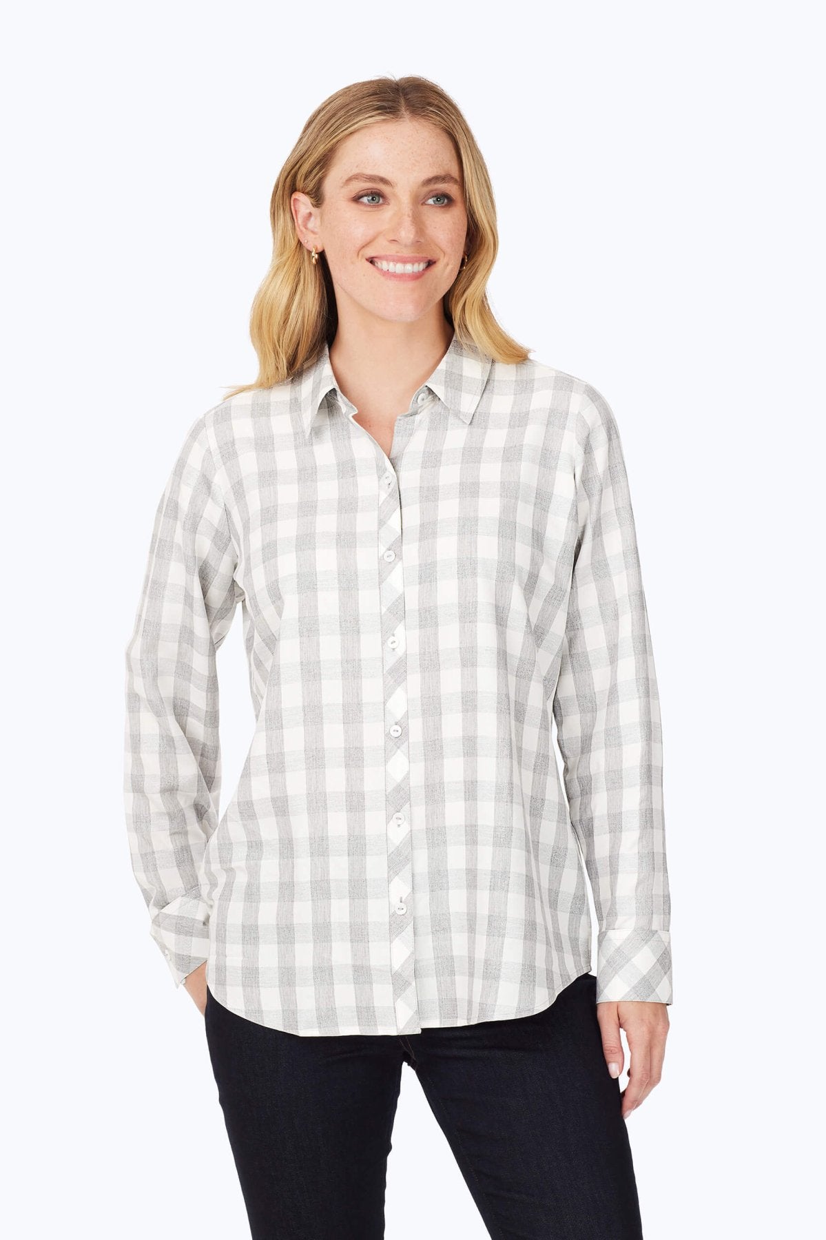 Davis Metallic Buffalo Plaid Shirt