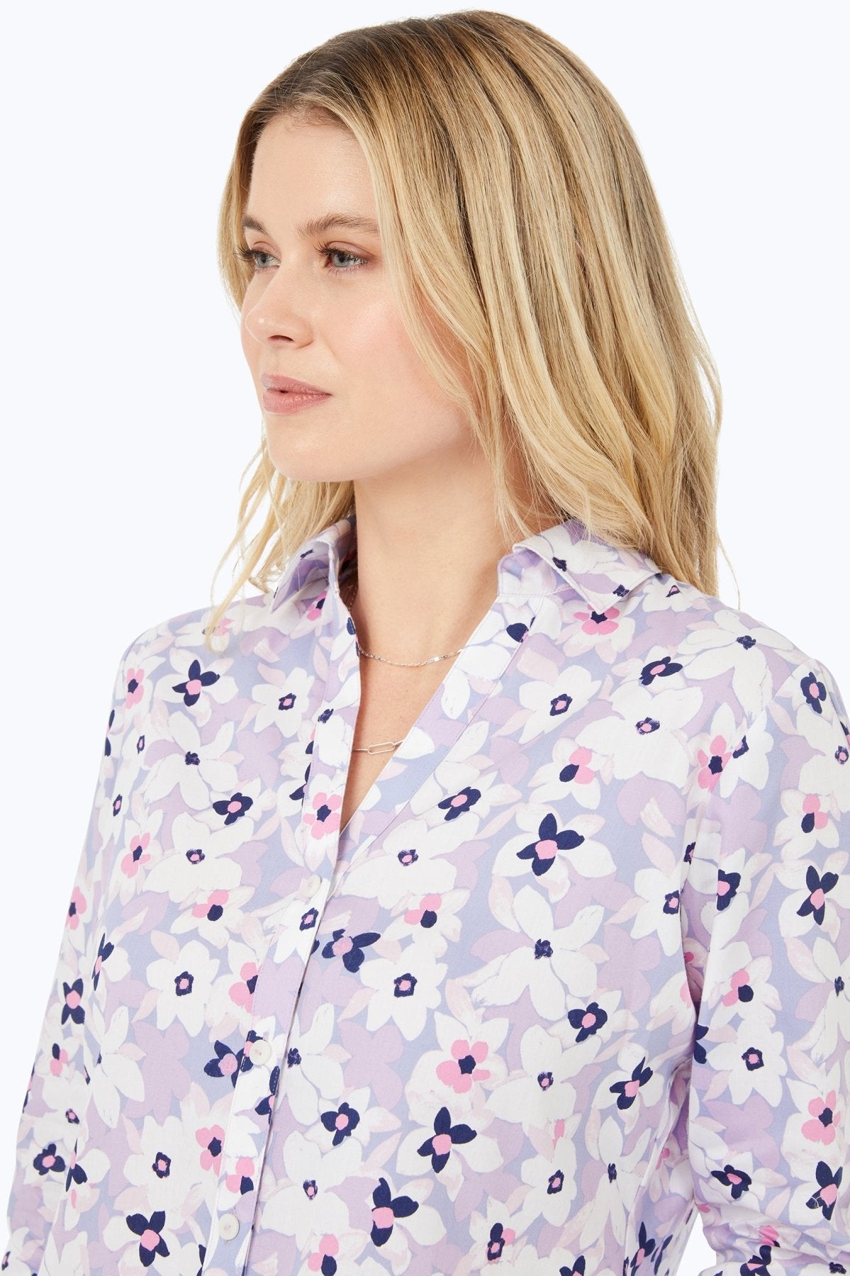 Charlotte No Iron Blush Blossoms Shirt