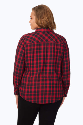 Rhea Plus Brushed Scotch Plaid Shirt