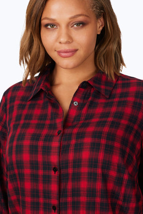 Rhea Plus Brushed Scotch Plaid Shirt