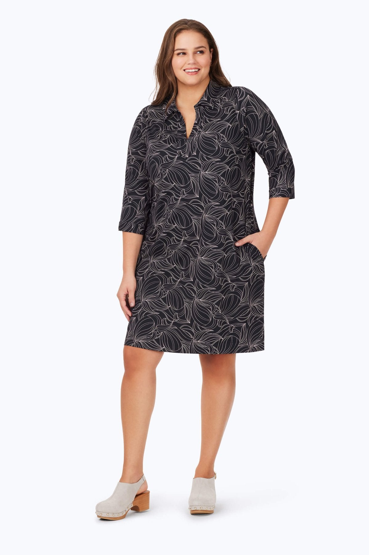 Angel Plus Swirling Slopes Jersey Dress