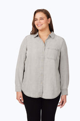 Haven Plus Grey Tencel® Shirt #color_silver tencel
