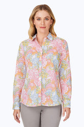 Ava Beach Batik Shirt #color_french rose batik