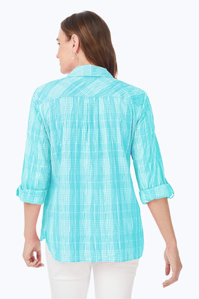 Cole Beach Plaid Crinkle Shirt