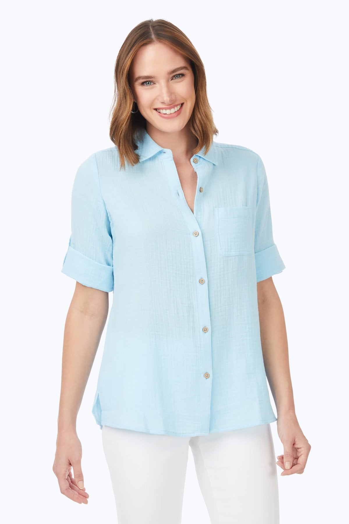 Tamara Cotton Gauze 3/4 Sleeve Shirt