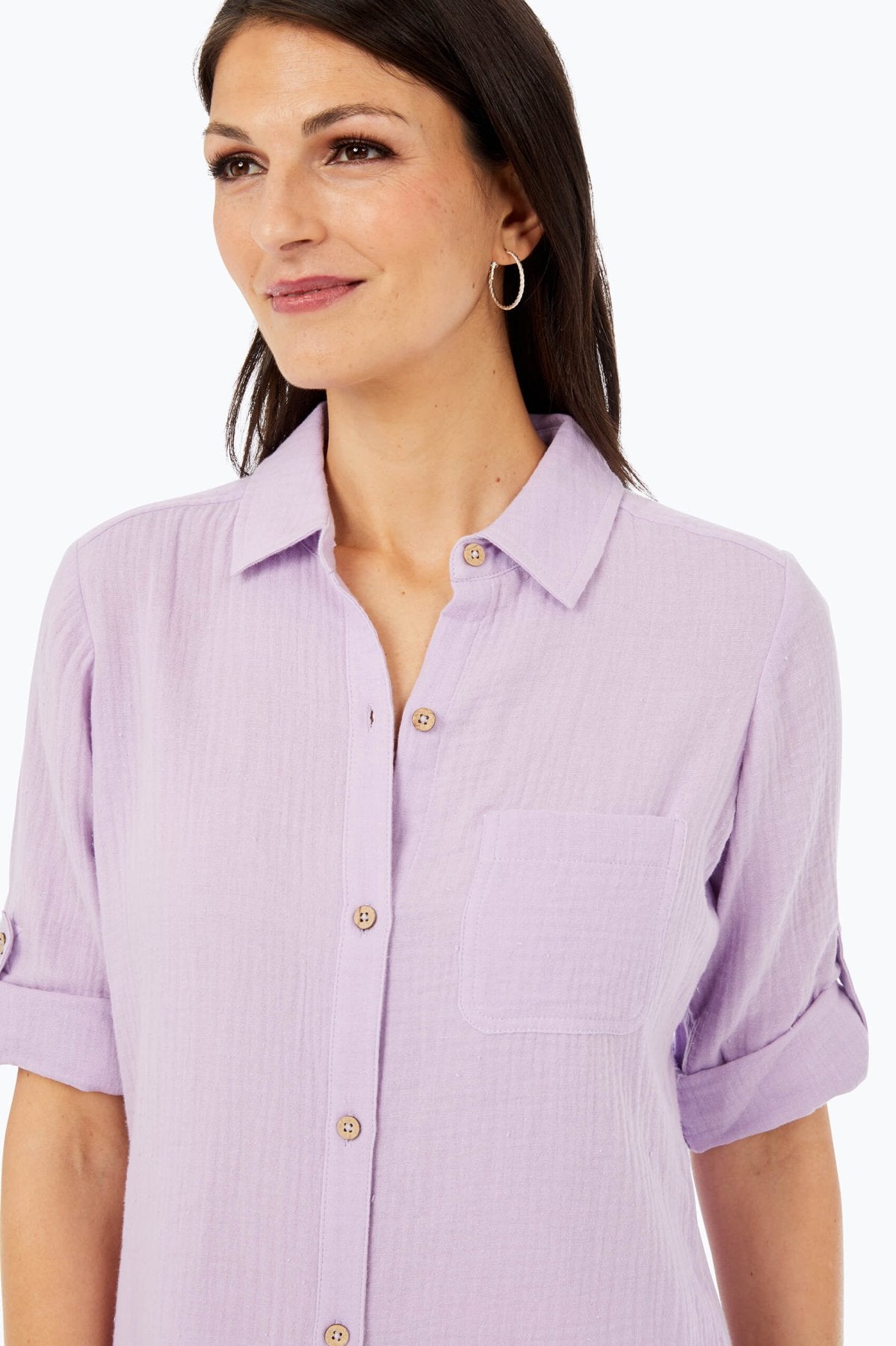 Tamara Cotton Gauze 3/4 Sleeve Shirt