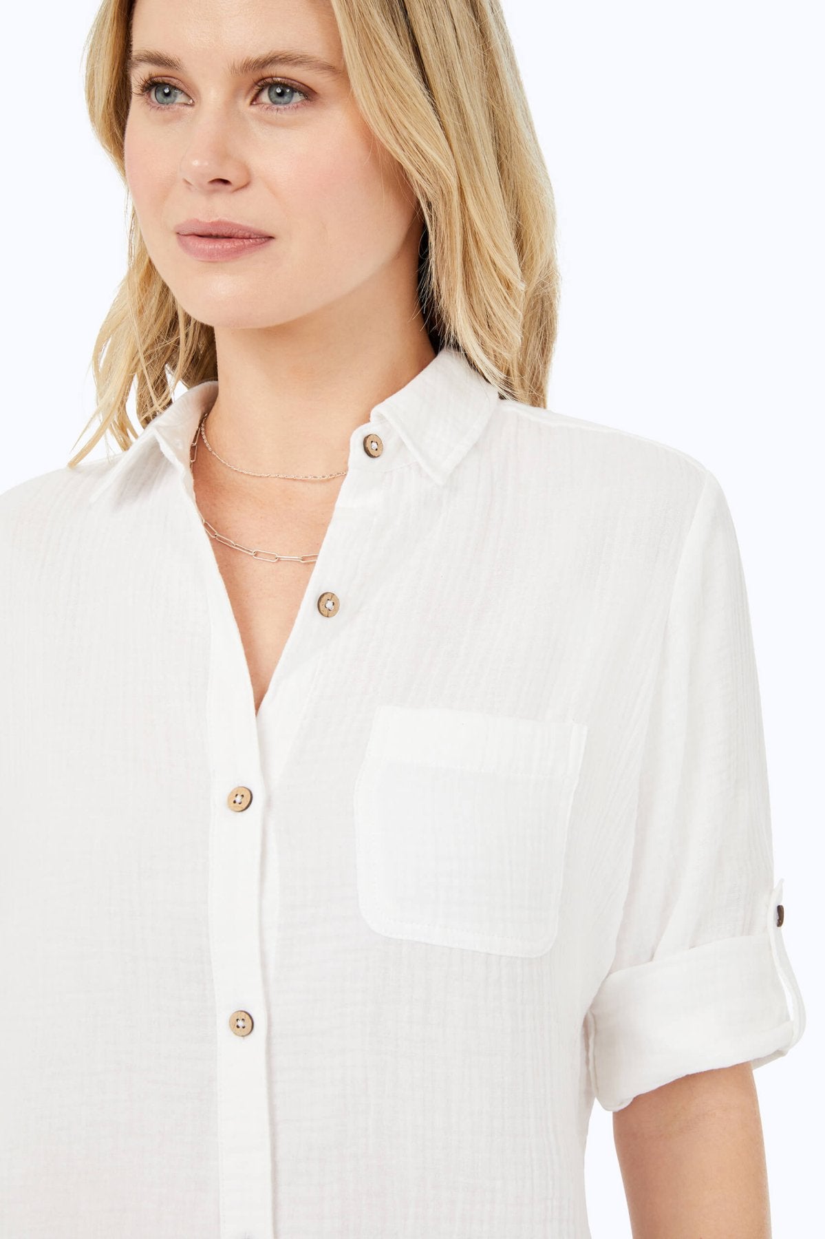 Tamara Cotton Gauze 3/4 Sleeve Shirt