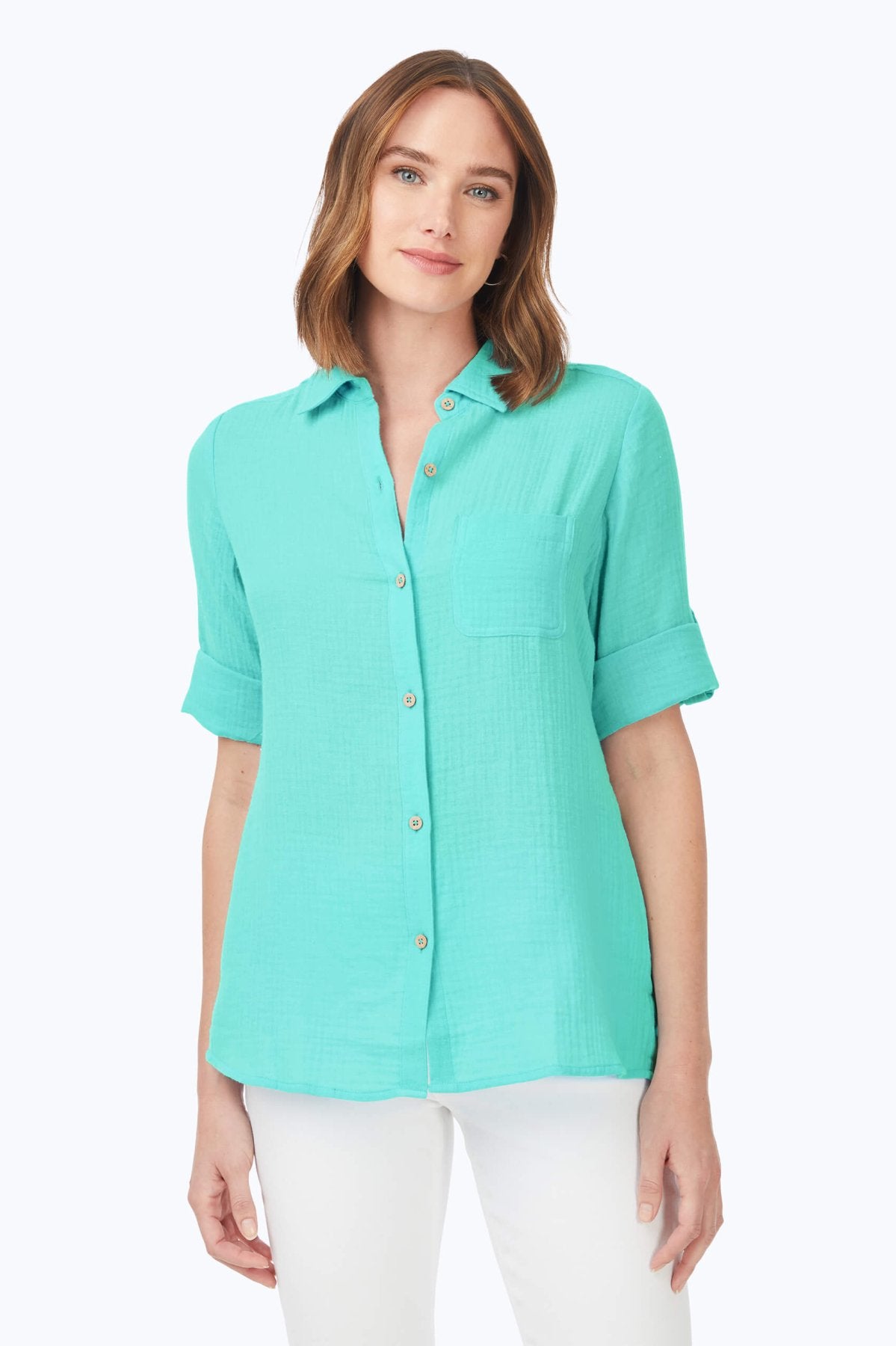 Tamara Cotton Gauze 3/4 Sleeve Shirt