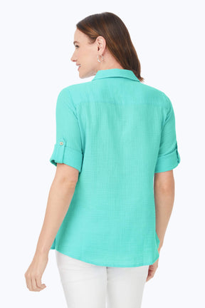 Tamara Cotton Gauze 3/4 Sleeve Shirt