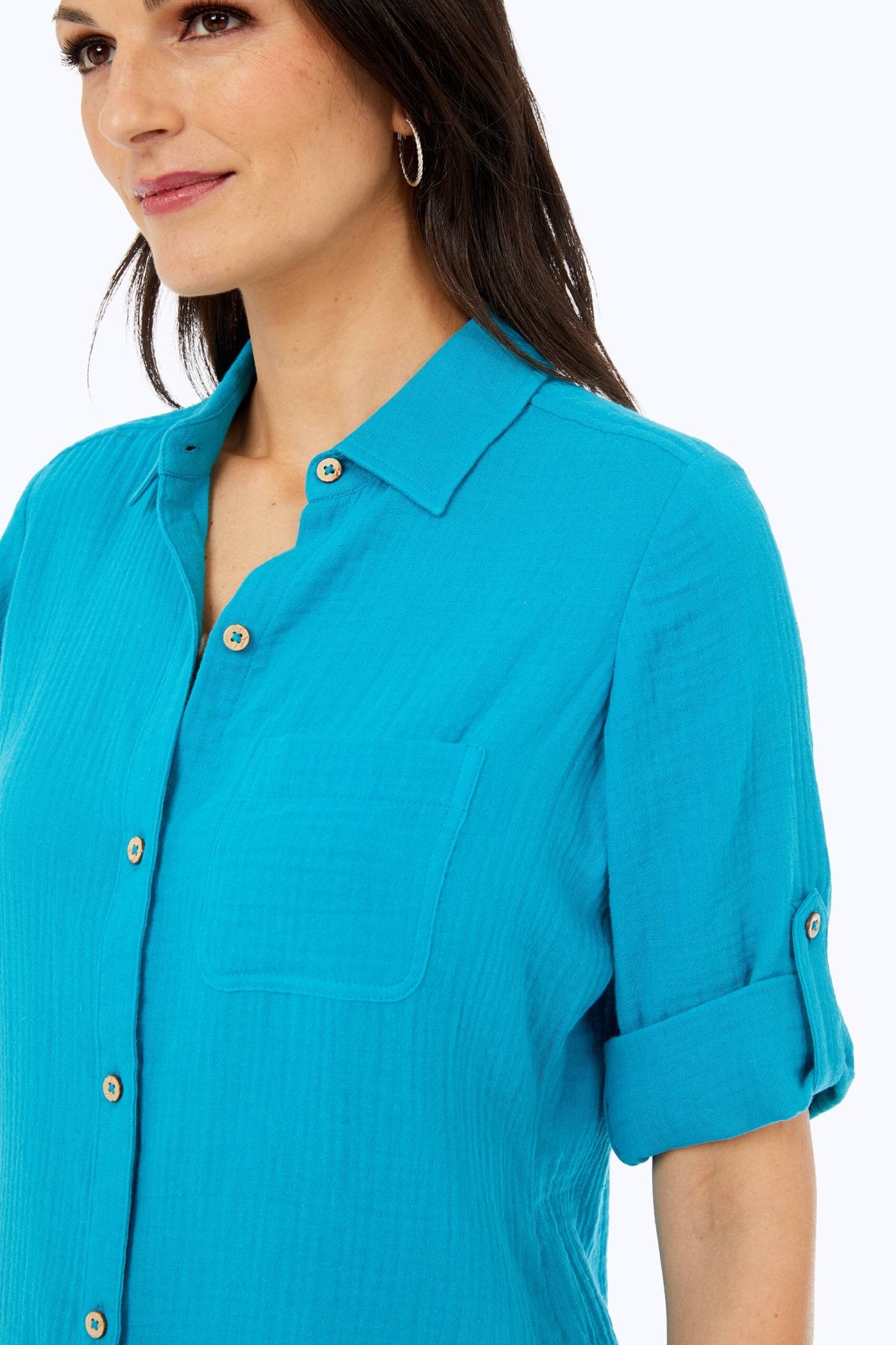 Tamara Cotton Gauze 3/4 Sleeve Shirt