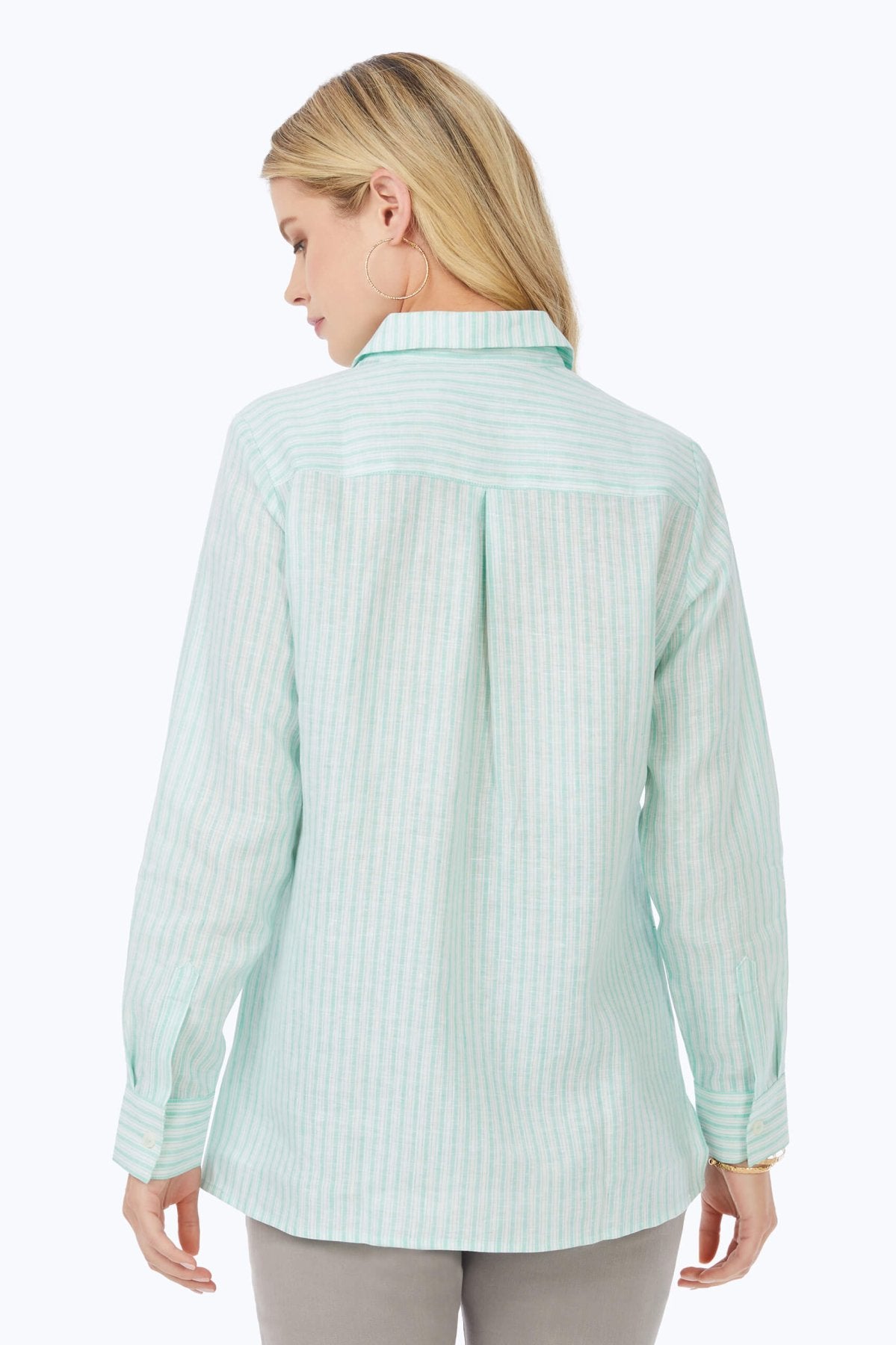 Jordan Easy Care Summer Stripe Linen Shirt