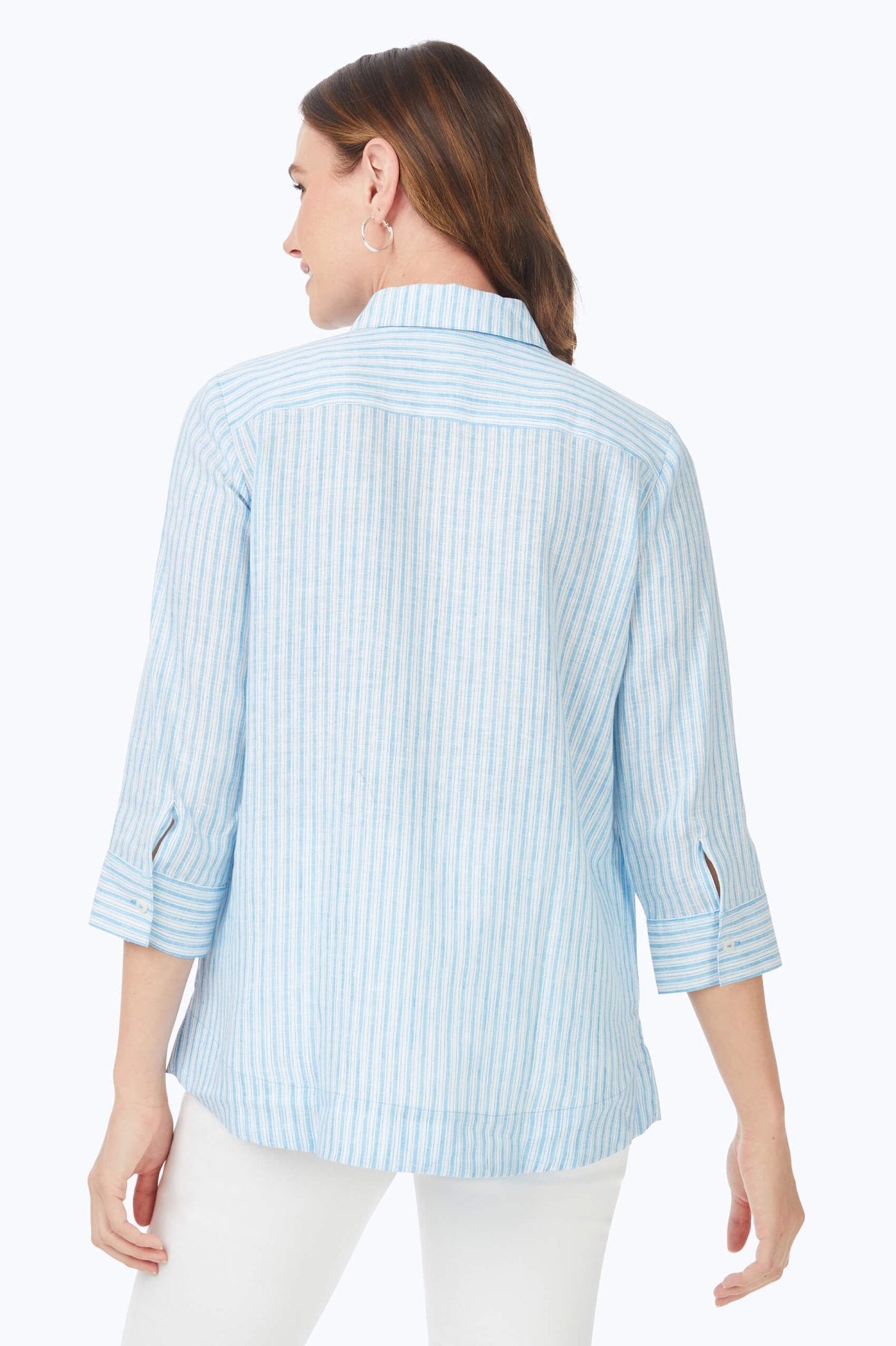 Harley Summer Stripe Linen 3/4 Sleeve Shirt