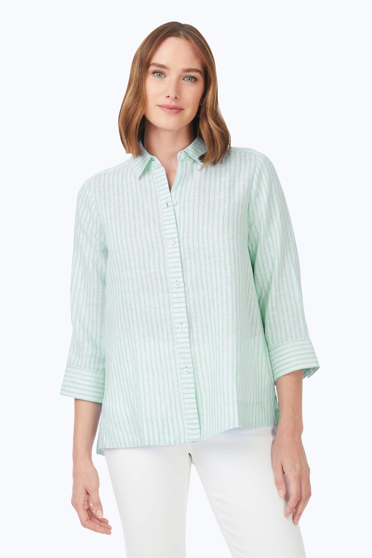 Harley Easy Care Summer Stripe Linen Shirt