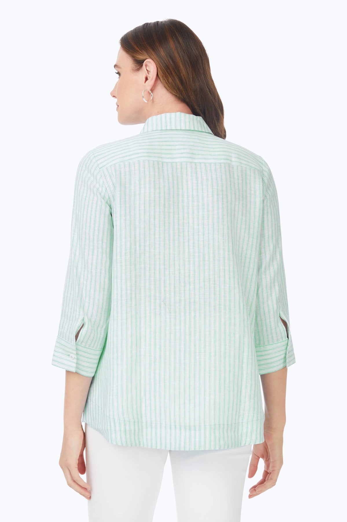 Harley Summer Stripe Linen 3/4 Sleeve Shirt