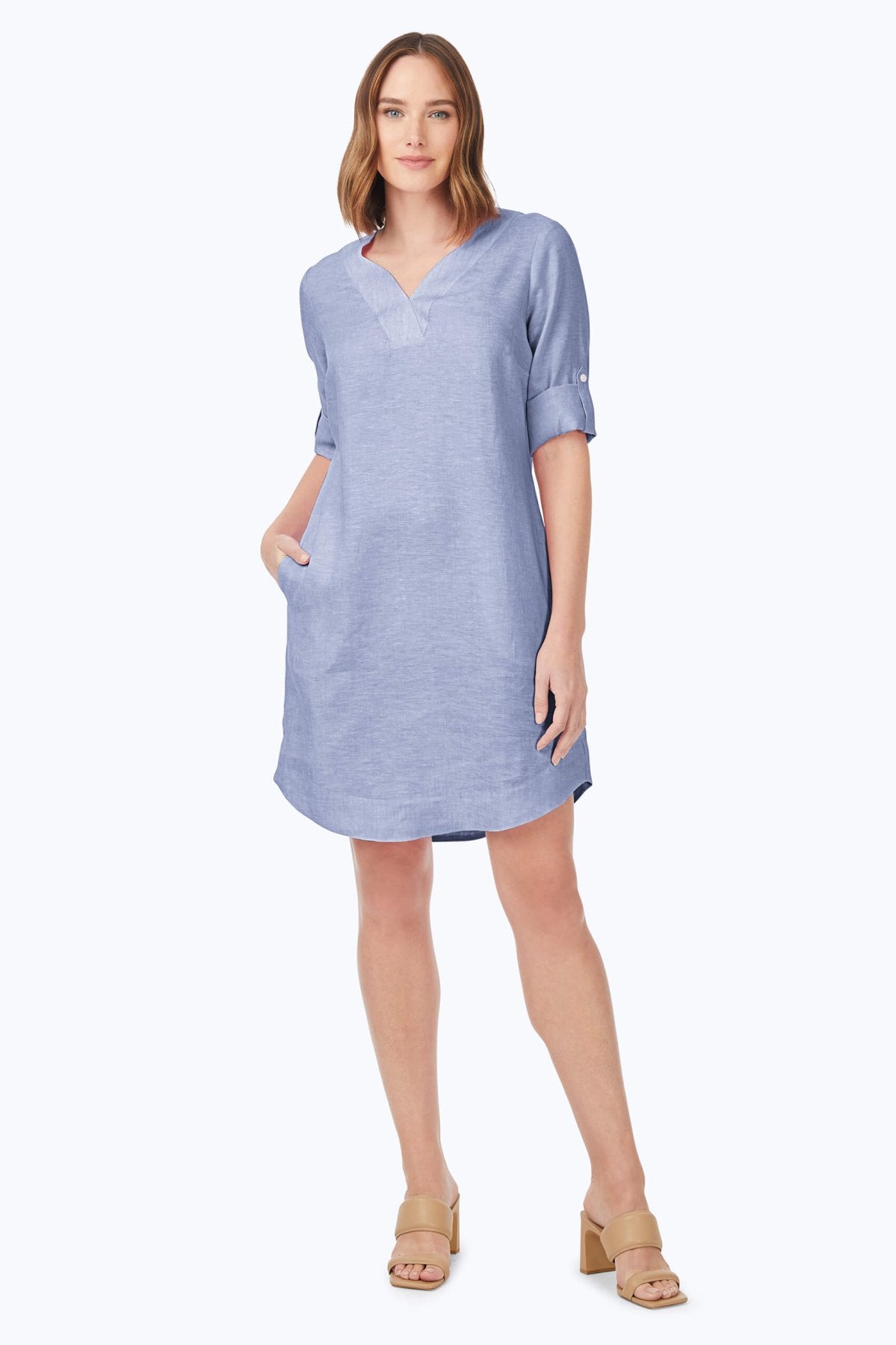 Harmony Easy Care Linen Dress