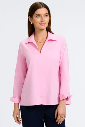 Agnes Stretch No Iron Popover Long Sleeve Shirt