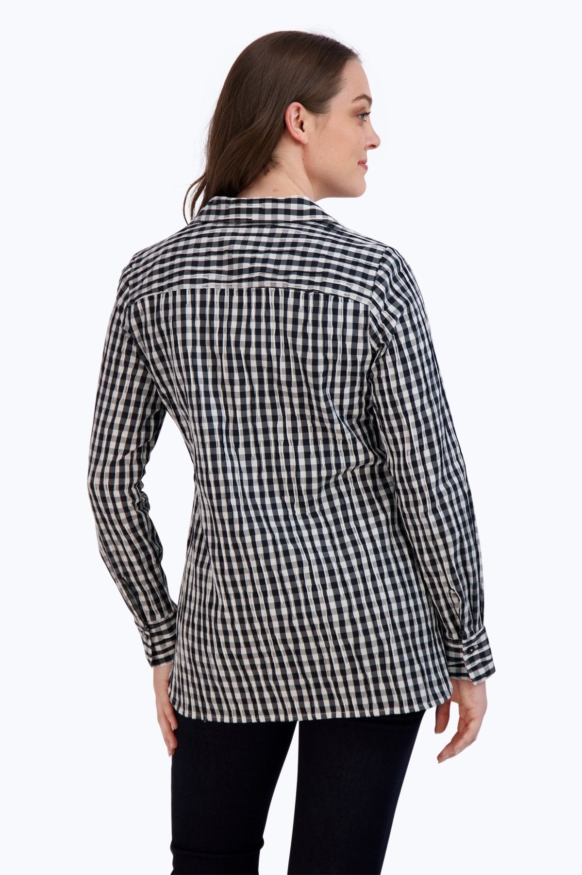 Pandora Crinkle Gingham Combo Tunic