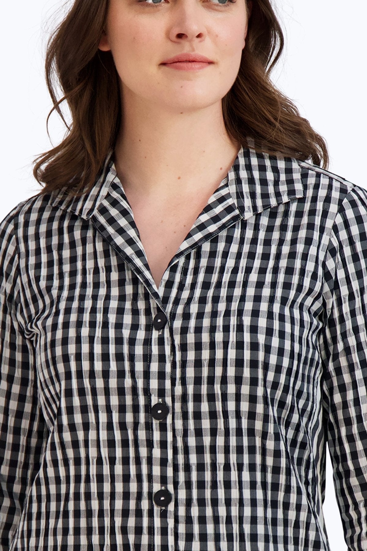 Pandora Crinkle Gingham Combo Tunic