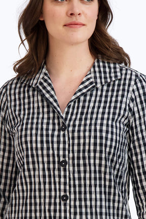 Pandora Crinkle Gingham Combo Tunic