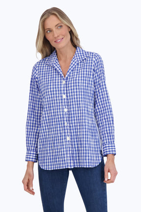 Pandora Crinkle Gingham Combo Tunic