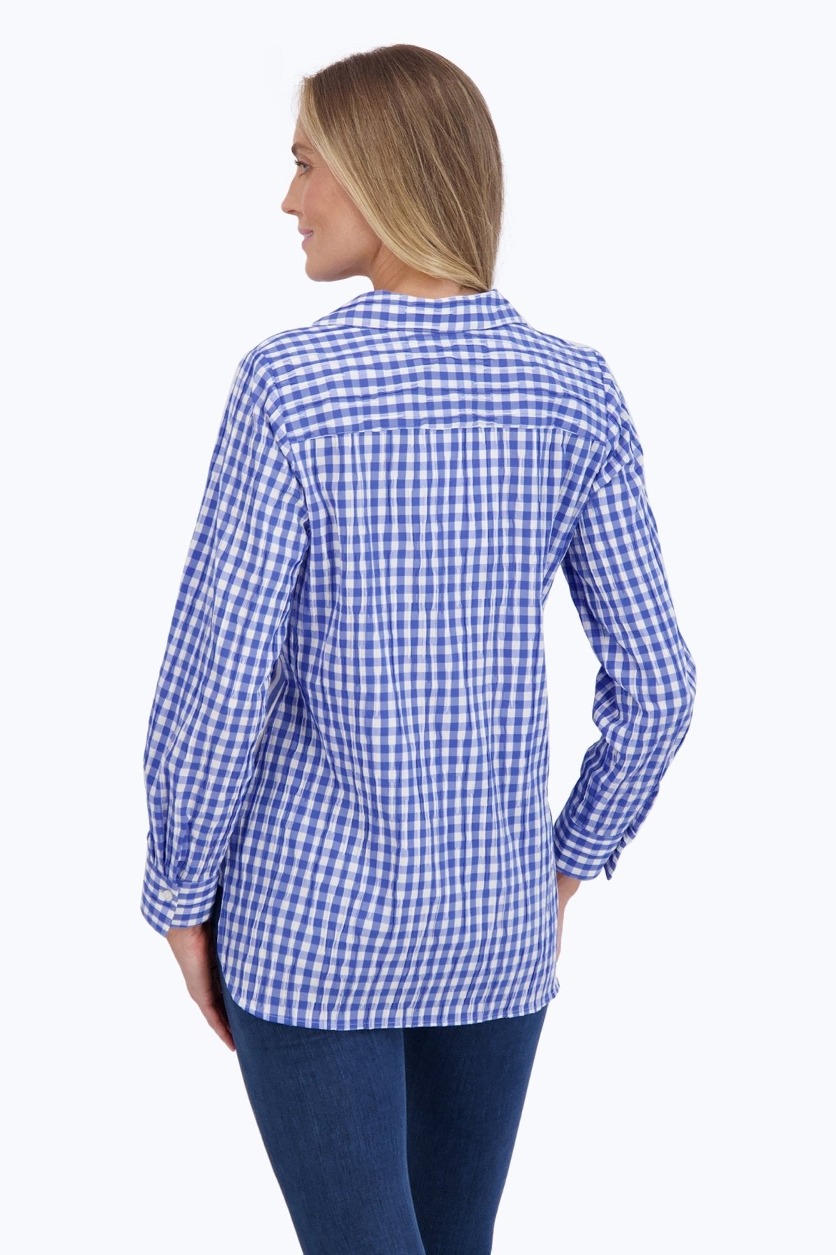 Pandora Crinkle Gingham Combo Tunic