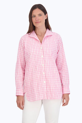 Pandora Crinkle Gingham Combo Tunic