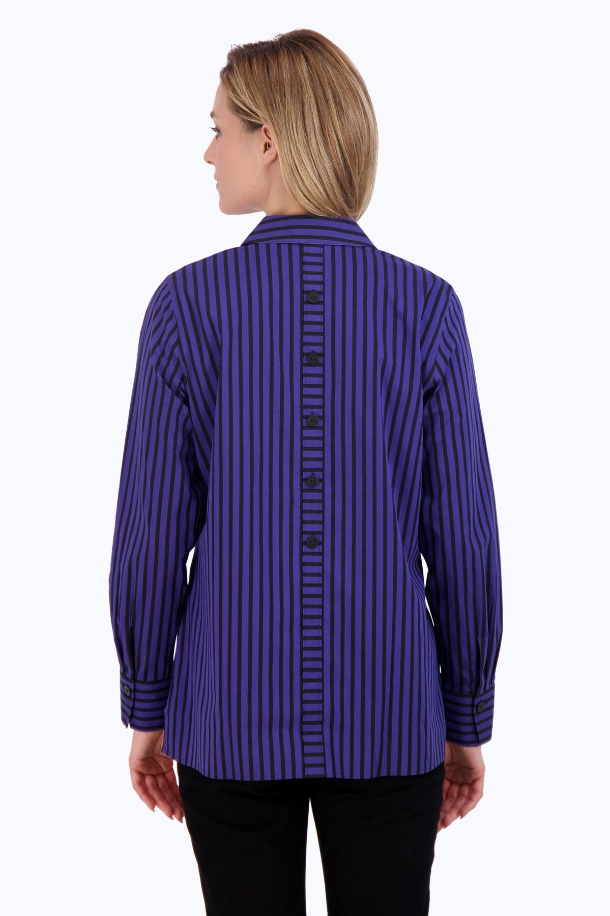 Pamela Stretch No Iron Stripe Shirt