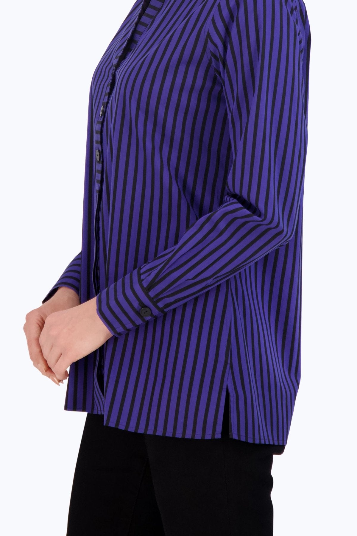 Pamela Stretch No Iron Stripe Shirt