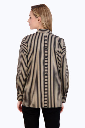 Pamela Stretch No Iron Stripe Shirt