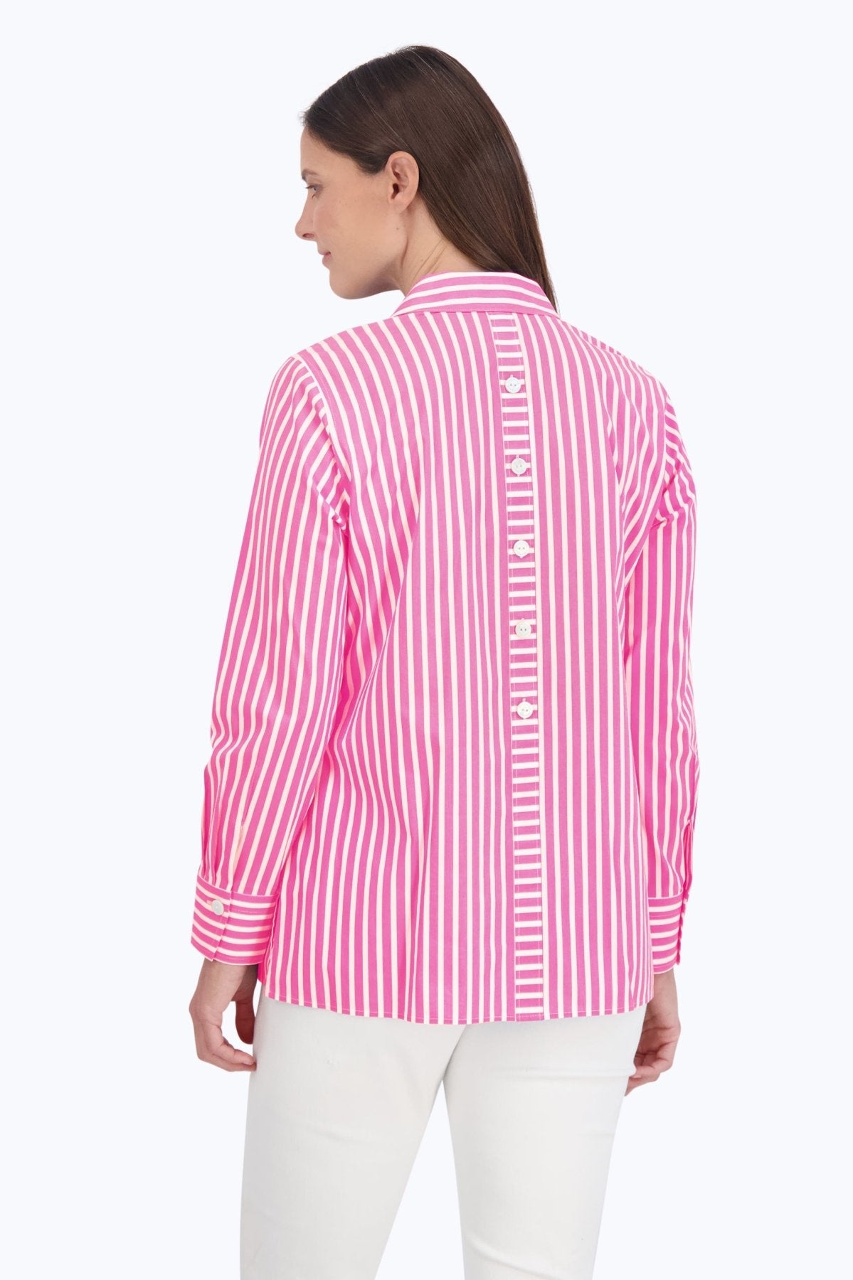 Pamela Stretch No Iron Stripe Shirt