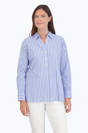 Pamela Stretch No Iron Stripe Shirt