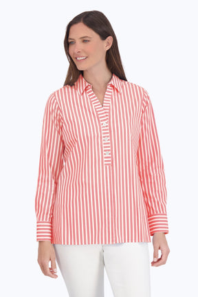 Pamela Stretch No Iron Stripe Shirt